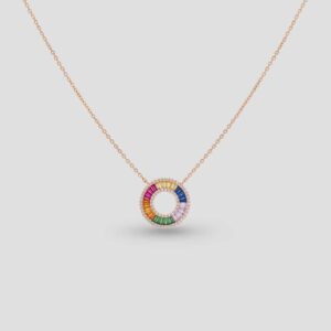 Rainbow Halo Necklace