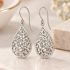 Filigree Teardrop Earrings